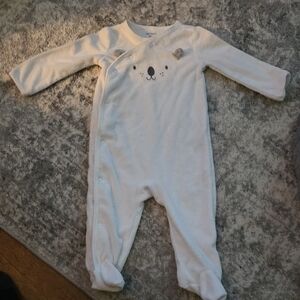 Carter's White Bear Footie One Piece